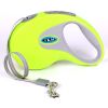 Retractable Pet Leash Automatic with Nylon Ribbon Cord Soft Hand Grip Extendable Traction Rope Break & Lock System - green 3M