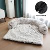 Pet Sofa; Warm Plush Pet Cushion For Indoor Dogs & Cats; Dog Blanket; Washable Pet Bed - Light Coffee - M