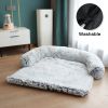 Pet Sofa; Warm Plush Pet Cushion For Indoor Dogs & Cats; Dog Blanket; Washable Pet Bed - Light Grey - S