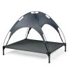 Portable Elevated Outdoor Pet Bed with Removable Canopy Shade - 42in