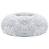 Pet Dog Bed Soft Warm Fleece Puppy Cat Bed Dog Cozy Nest Sofa Bed Cushion L Size - Gray - L