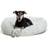 Sheri Original Calming Donut Shag Cuddler, 36x36 Frost - large36" - frost