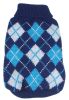 Argyle Style Ribbed Fashion Pet Sweater - Small