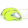 Retractable Pet Leash Automatic with Nylon Ribbon Cord Soft Hand Grip Extendable Traction Rope Break & Lock System - green 3M