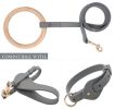 Pet Life 'Ever-Craft' Boutique Series Beechwood and Leather Designer Dog Leash - Grey