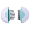 Pet Life 'LYNX' 2-in-1 Travel Connecting Grooming Pet Comb and Deshedder - Green - Small