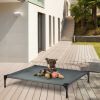 Portable Elevated Outdoor Pet Bed with Removable Canopy Shade - 42in