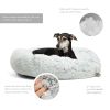 Sheri Original Calming Donut Shag Cuddler, 36x36 Frost - large36" - frost