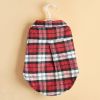 Pet Plaid Shirt For Small & Medium Dogs; Classic Dog Shirt Dog Polo T-Shirt; Pet Apparel - Red - M