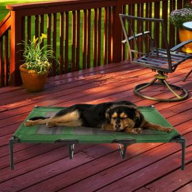 Elevated Dog Bed ��������� Indoor/Outdoor Dog Cot or Puppy Bed for Pets up to 110lbs by Petmaker (Green)