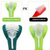 Three Sided Pet Toothbrush Three-Head Multi-angle Toothbrush Cleaning Dog Cat Brush Bad Breath Teeth Care Tool - B01