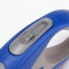 Retractable Pet Leash Automatic with Nylon Ribbon Cord Soft Hand Grip Extendable Traction Rope Break & Lock System - blue 5M