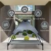 Portable Elevated Outdoor Pet Bed with Removable Canopy Shade - 42in