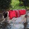 Reflective Dog Raincoat Hooded Slicker Poncho for Small to X-Large Dogs and Puppies; Waterproof Dog Clothing - Yellow - Medium