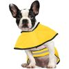 Reflective Dog Raincoat Hooded Slicker Poncho for Small to X-Large Dogs and Puppies; Waterproof Dog Clothing - Yellow - Small