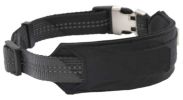 Pet Life 'Geo-prene' 2-in-1 Shock Absorbing Neoprene Padded Reflective Dog Leash and Collar - Black - Medium