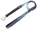 Pet Life 'Geo-prene' 2-in-1 Shock Absorbing Neoprene Padded Reflective Dog Leash and Harness - Blue - Medium