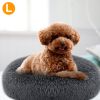 Pet Dog Bed Soft Warm Fleece Puppy Cat Bed Dog Cozy Nest Sofa Bed Cushion L Size - Dark Gray - L