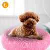 Pet Dog Bed Soft Warm Fleece Puppy Cat Bed Dog Cozy Nest Sofa Bed Cushion L Size - Pink - L