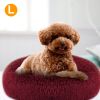 Pet Dog Bed Soft Warm Fleece Puppy Cat Bed Dog Cozy Nest Sofa Bed Cushion L Size - Red - L