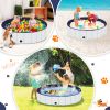 Foldable Dog Pool, Portable Hard Plastic Pet Pool for Dogs and Cats, Sturdy and Durable Pet Wading Pool for Indoor and Outdoor - 47 x 12inches