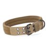 Super strong large dog collar with D-Ring & Buckle Collars Medium sized dog Golden haired horse dog Fierce dog collar - Muddy color - L