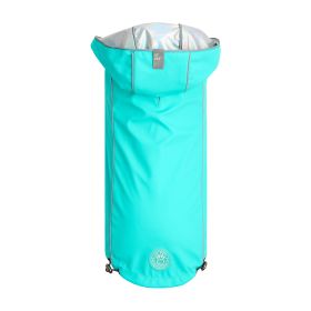 GF Pet Reversible Raincoat (Color: Neon Aqua / Iridescent, size: S)