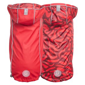 GF Pet Reversible Elasto-Fit Raincoat (Color: Red/Red, size: S)