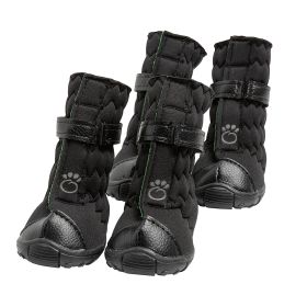 GF Pet Elasto-Fit Dog Boots (Color: Black, size: S)