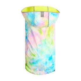 GF Pet Reversible Raincoat (Color: Neon Yellow / Tie Dye, size: L)