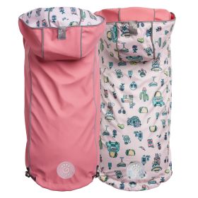 GF Pet Reversible Elasto-Fit Raincoat (Color: Pink/Pink, size: 2XL)